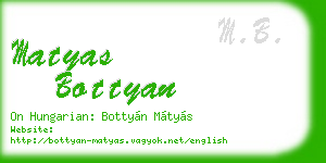 matyas bottyan business card