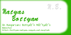 matyas bottyan business card